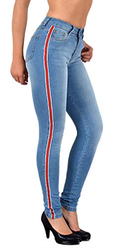 ESRA Damen Jeans Jeanshose Damen Skinny Jeanshosen Pushup Hose bis Übergröße S900 von ESRA