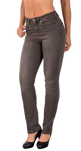 ESRA Damen Straight Fit Jeans Hose - High Waist, Stretch, Gerader Schnitt, Bis Übergröße, Große Größe G800 ESRA Damen Straight Fit Jeans Hose - High Waist, Stretch, Gerader Schnitt, Bis Übergröße, Große Größe G800 von ESRA