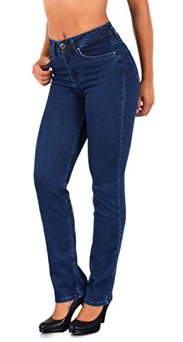 ESRA Damen Straight Fit Jeans Hose Damen Jeanshose gerader Schnitt bis Übergröße G700 von ESRA