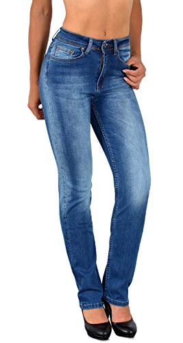 ESRA Damen Straight Fit Jeans Hose Damen Jeanshose gerader Schnitt bis Übergröße G700 von ESRA