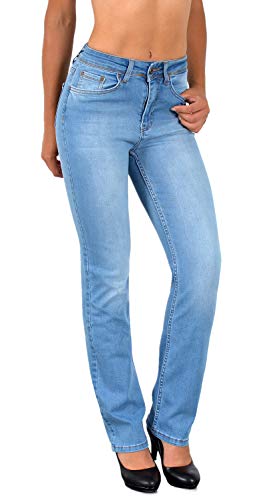 ESRA Damen Straight Fit Jeans Hose Damen Jeanshose gerader Schnitt bis Übergröße G700 von ESRA