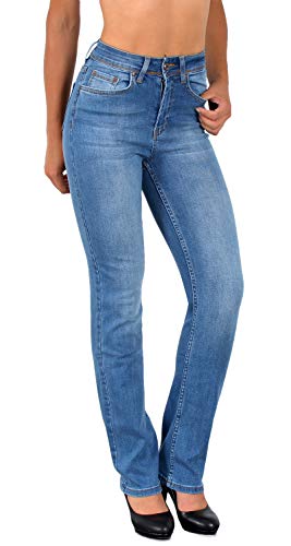 ESRA Damen Straight Fit Jeans Hose Damen Jeanshose gerader Schnitt bis Übergröße G700 von ESRA