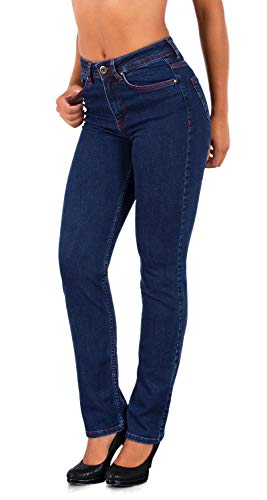 ESRA Damen Straight Fit Jeans Hose Damen Jeanshose gerader Schnitt bis Übergröße G700 von ESRA