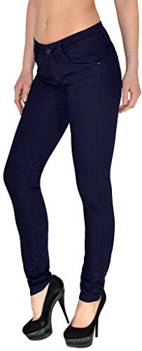 ESRA Damen Stretch Hose Skinny Stoffhose Low-Waist Hüfthose Tiefbund bis Übergröße J245 von ESRA