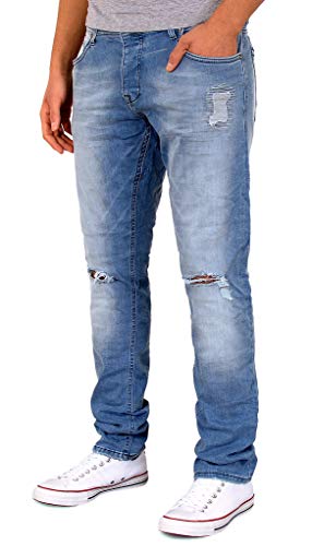 ESRA Herren Jeans Hose Slim Fit Jeanshose Destroyed Used Look Jeans A426 von ESRA