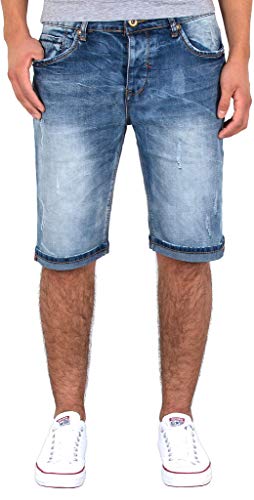 ESRA Herren Jeans Shorts Herren Kurze Hosen Herren Kurze Jeans Hose Bermuda Shorts Sommer Hose A370 von ESRA