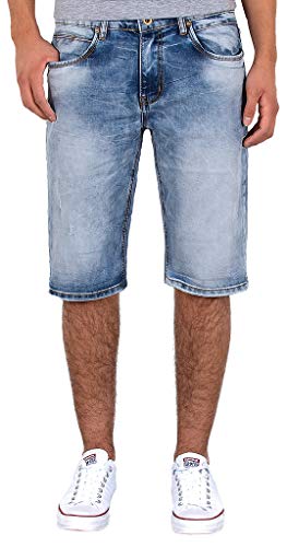 ESRA Herren Jeans Shorts Herren Kurze Hosen Herren Kurze Jeans Hose Bermuda Shorts Sommer Hose A370 von ESRA