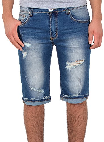 ESRA Herren Jeans Shorts Herren Kurze Hosen Herren Kurze Jeans Hose Bermuda Shorts Sommer Hose AS431 von ESRA