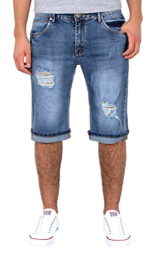 ESRA Herren Jeans Shorts Herren Kurze Hosen Herren Kurze Jeans Hose Bermuda Shorts Sommer Hose AS431 von ESRA