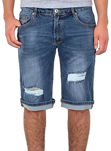 ESRA Herren Jeans Shorts Herren Kurze Hosen Herren Kurze Jeans Hose Bermuda Shorts Sommer Hose AS431 von ESRA