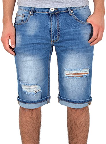 ESRA Herren Jeans Shorts Herren Kurze Hosen Herren Kurze Jeans Hose Bermuda Shorts Sommer Hose AS431 von ESRA