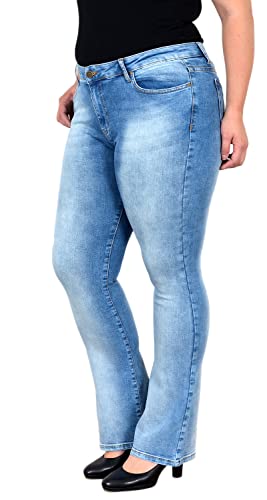 ESRA Jeans Damen Bootcut Jeans Bootcut Damen Jeans High Waist Jeans Damen Stretch Schlaghose Bootcut Jeanshose Flared Jeans Hose Damen Schlagjeans bis Übergröße Plussize FB7 von ESRA