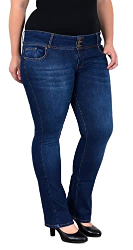 ESRA Jeans Damen Bootcut Jeanshose Flared Jeans Damen Low Waist Jeans Damen Low-Waist Schlaghose Bootcut Jeans Damen Hose Jeans Bootcut Tiefbund Hüft-Jeans Damen Stretch bis Übergröße FB6 von ESRA