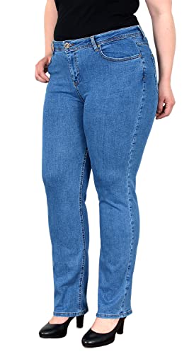 ESRA Jeans Damen High Waist Damen Jeans Stretch Damen Jeans Straight Übergröße FG4 von ESRA