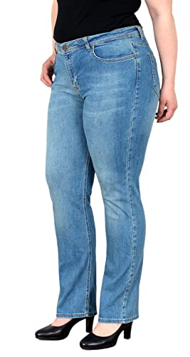 ESRA Jeans Damen High Waist Damen Jeans Stretch Damen Jeans Straight Übergröße FG4 von ESRA