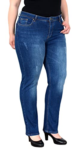 ESRA Jeans Damen High Waist Damen Jeans Stretch Damen Jeans Straight Übergröße FG4 von ESRA