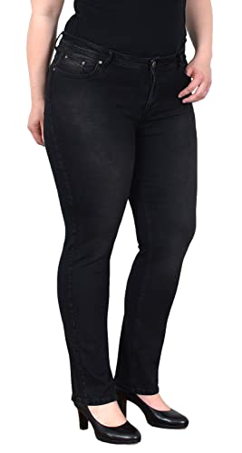 ESRA Jeans Damen High Waist Damen Jeans Stretch Damen Jeans Straight Übergröße FG4 von ESRA