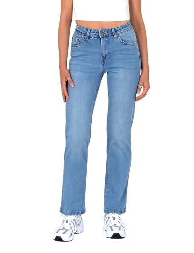ESRA Jeans Damen Straight High Waist Stretch Jeanshose G200 von ESRA