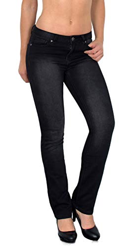 ESRA Jeans Damen Straight High Waist Stretch Jeanshose G200 von ESRA