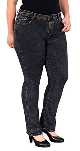 ESRA Jeans Schwarz Damen Jeans Schwarz Jeans Damen Schwarz Jeanshose Damen Übergröße von ESRA