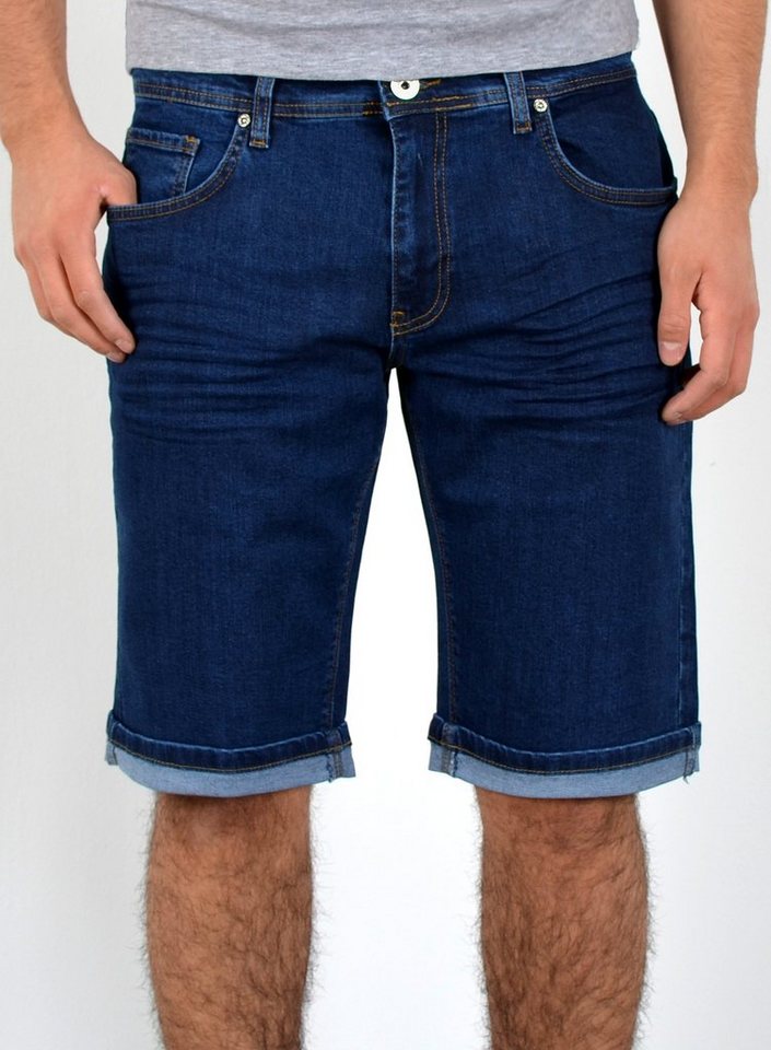 ESRA Jeansshorts A363 Herren Jeans Shorts Hose, bis Übergröße / Plussize Große Größe, Herren kurze Jeans Hose mit 5 Pocket, Herrren kurze Jeanshose mit Stretch, Jeansshorts mit Rissen im Destroyed Look, Herren Capri Jeans Herren Capri Hose Herren Capri Jeanshose Shorts, Herren Shorts Jeans Straight Regular Comfort von ESRA