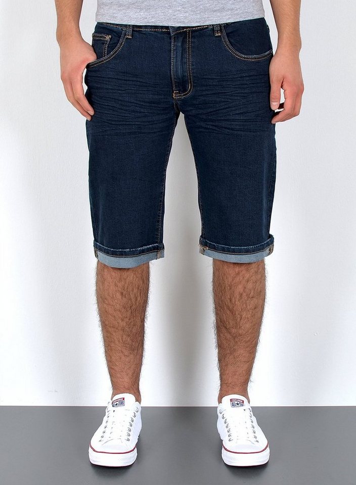 ESRA Jeansshorts A373 Herren Jeans Shorts Hose, bis Übergröße / Plussize Große Größe, Herren kurze Jeans Hose mit 5 Pocket, Herrren kurze Jeanshose mit Stretch, Jeansshorts für Sommer mit Rissen im Destroyed Look, Herren Capri Jeans Shorts Herren Capri Hose Shorts Herren Capri Jeanshose Shorts, Herren Shorts Jeans Straight Regular Comfort von ESRA