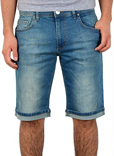 ESRA Kurze Hosen Herren 3/4 Hose Herren Shorts Herren Kurze Jeans Hose Bermuda A360 von ESRA