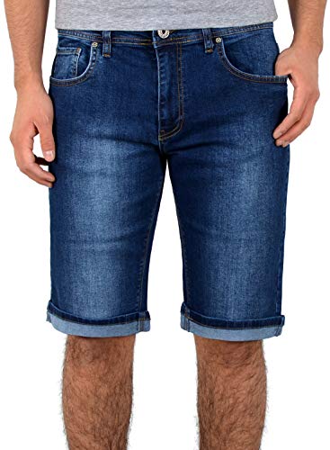 ESRA Kurze Hosen Herren 3/4 Hose Herren Shorts Herren Kurze Jeans Hose Bermuda A360 von ESRA