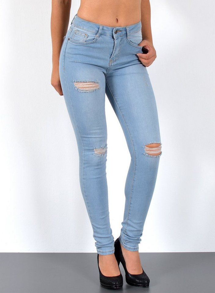 ESRA Skinny-fit-Jeans S800 Damen Jeanshose Skinny Leg High Waist Jeans Stretch von ESRA