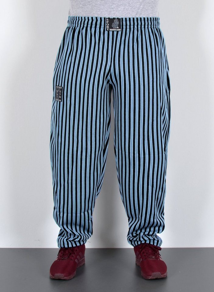 ESRA Sporthose Gestreifte Fitness Hose Herren Bodybuilder Hose SP01 Herren Sporthose Fitnesshose Bodybuilding Hose Trainingshose gestreift von ESRA