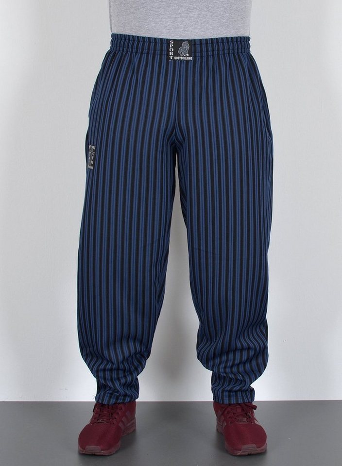 ESRA Sporthose Gestreifte Fitness Hose Herren Bodybuilder Hose SP01 Herren Sporthose Fitnesshose Bodybuilding Hose Trainingshose gestreift von ESRA