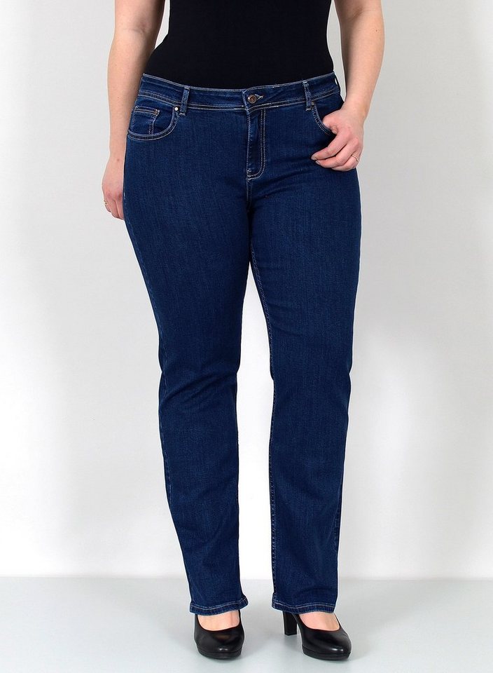 ESRA Straight-Jeans FG1 Damen Jeans High Waist Straight Fit, Straight Leg Jeans Dame Hose Stretch, Übergröße Jeans Plus Size Damen Hose Hoch Bund, Gerade Schnitt Jeans Damen Große Größe Hose, High Rise Damen Jeanshose Straight Fit, Damen Jeans Straight High Waist Stretch Hose, Jeans Damen Stretch, Jeans Damen Jeans Hose Damen Hose, High Waist Jeans Damen High Waist, Damen Jeans Stretch Hose Damen, Damen Jeans Straight Damen Jeans, Hose Straight Leg Jeans Straight Fit Hose von ESRA