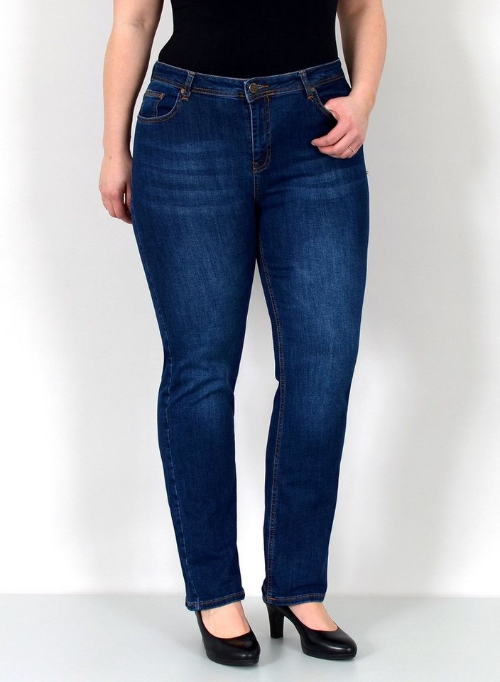 ESRA Straight-Jeans FG1 Damen Jeans High Waist Straight Fit, Straight Leg Jeans Dame Hose Stretch, Übergröße Jeans Plus Size Damen Hose Hoch Bund, Gerade Schnitt Jeans Damen Große Größe Hose, High Rise Damen Jeanshose Straight Fit, Damen Jeans Straight High Waist Stretch Hose, Jeans Damen Stretch, Jeans Damen Jeans Hose Damen Hose, High Waist Jeans Damen High Waist, Damen Jeans Stretch Hose Damen, Damen Jeans Straight Damen Jeans, Hose Straight Leg Jeans Straight Fit Hose von ESRA