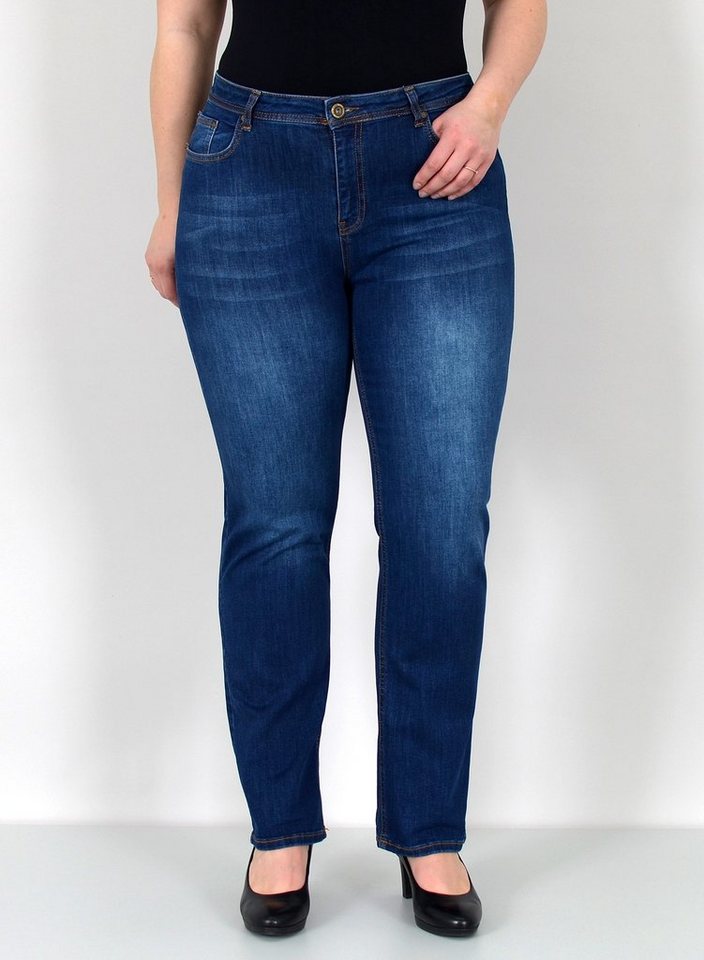 ESRA Straight-Jeans FG1 Damen Jeans High Waist Straight Fit, Straight Leg Jeans Dame Hose Stretch, Übergröße Jeans Plus Size Damen Hose Hoch Bund, Gerade Schnitt Jeans Damen Große Größe Hose, High Rise Damen Jeanshose Straight Fit, Damen Jeans Straight High Waist Stretch Hose, Jeans Damen Stretch, Jeans Damen Jeans Hose Damen Hose, High Waist Jeans Damen High Waist, Damen Jeans Stretch Hose Damen, Damen Jeans Straight Damen Jeans, Hose Straight Leg Jeans Straight Fit Hose von ESRA