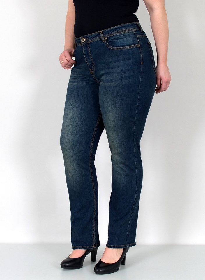 ESRA Straight-Jeans FG1 Damen Jeans High Waist Straight Fit, Straight Leg Jeans Dame Hose Stretch, Übergröße Jeans Plus Size Damen Hose Hoch Bund, Gerade Schnitt Jeans Damen Große Größe Hose, High Rise Damen Jeanshose Straight Fit, Damen Jeans Straight High Waist Stretch Hose, Jeans Damen Stretch, Jeans Damen Jeans Hose Damen Hose, High Waist Jeans Damen High Waist, Damen Jeans Stretch Hose Damen, Damen Jeans Straight Damen Jeans, Hose Straight Leg Jeans Straight Fit Hose von ESRA