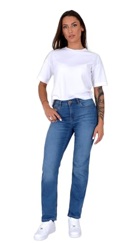 ESRA Straight Leg Jeans Damen High Waist - Premium Stretch Jeans aus Extra Weicher Baumwolle von ESRA