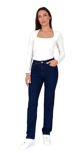 ESRA Straight Leg Jeans Damen High Waist - Premium Stretch Jeans aus Extra Weicher Baumwolle von ESRA