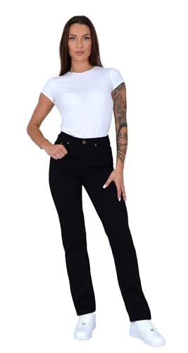ESRA Straight Leg Jeans Damen High Waist - Premium Stretch Jeans aus Extra Weicher Baumwolle von ESRA