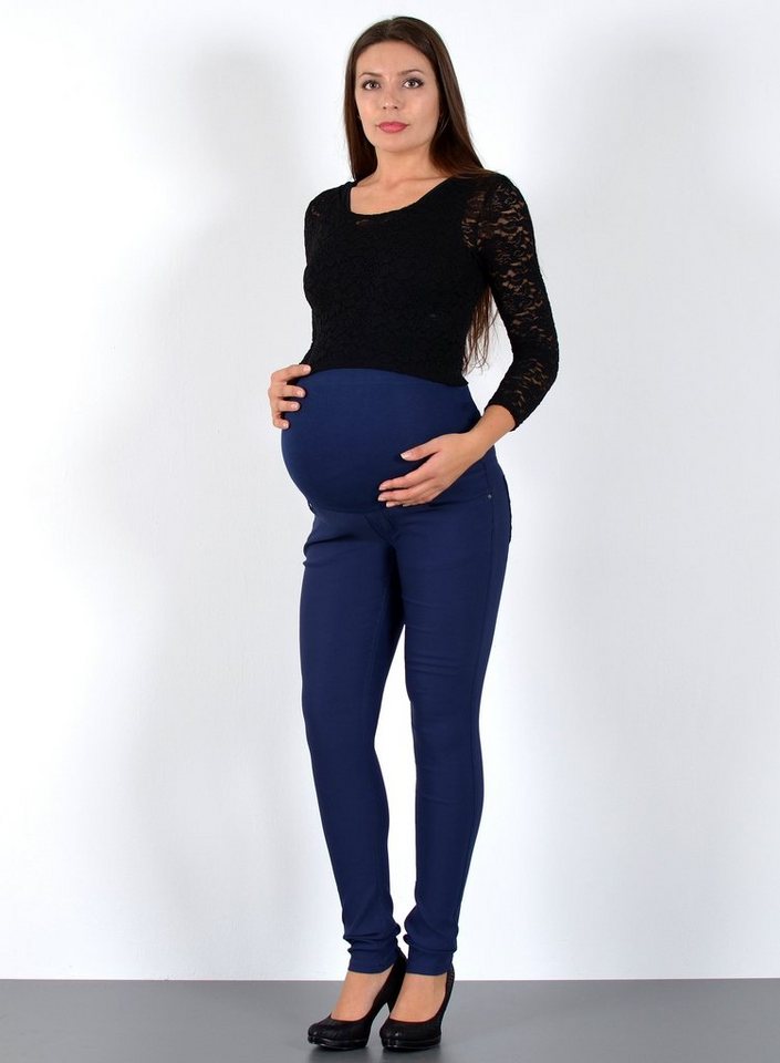 ESRA Umstandsjeans J530 Skinny Fit Schwangerschaftshose mit elastischem Bund, Schwangerschaftsjeans, mit hoher Leibhöhe und Stretch, bis Übergröße / Plussize Große Größe, Umstandshose für Schwangerschaft, Maternity Jeans Hose Umstandsjeans High Waist, mit elastischem Bund von ESRA