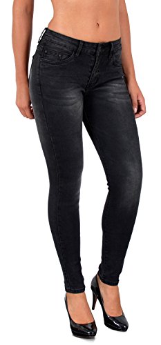 ESRA Damen Jeans Jeanshose Damen Skinny High Waist Hochbund Stretch Hose bis Übergröße S700 von ESRA