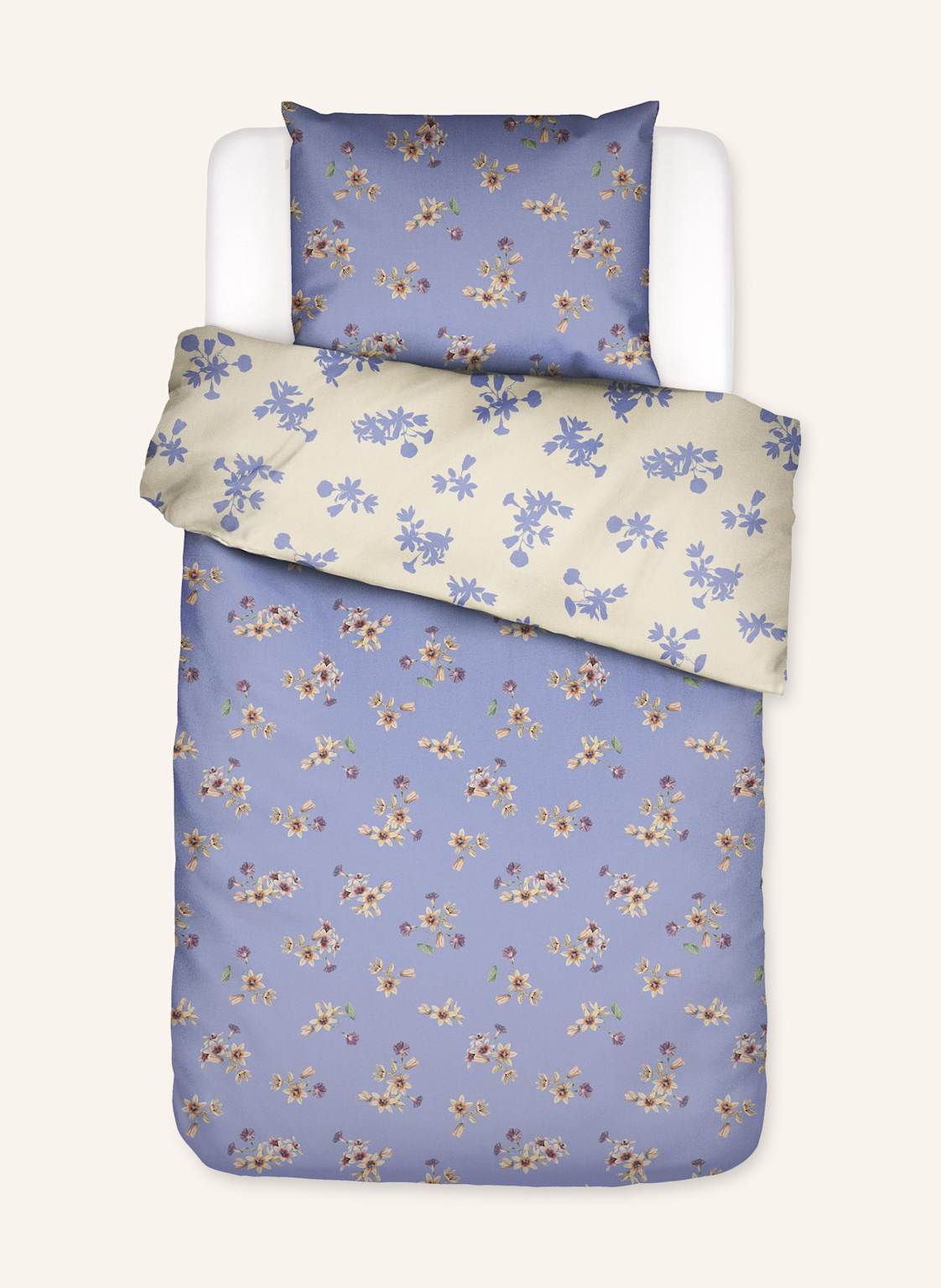 Essenza Bettwäsche Fiora blau von ESSENZA