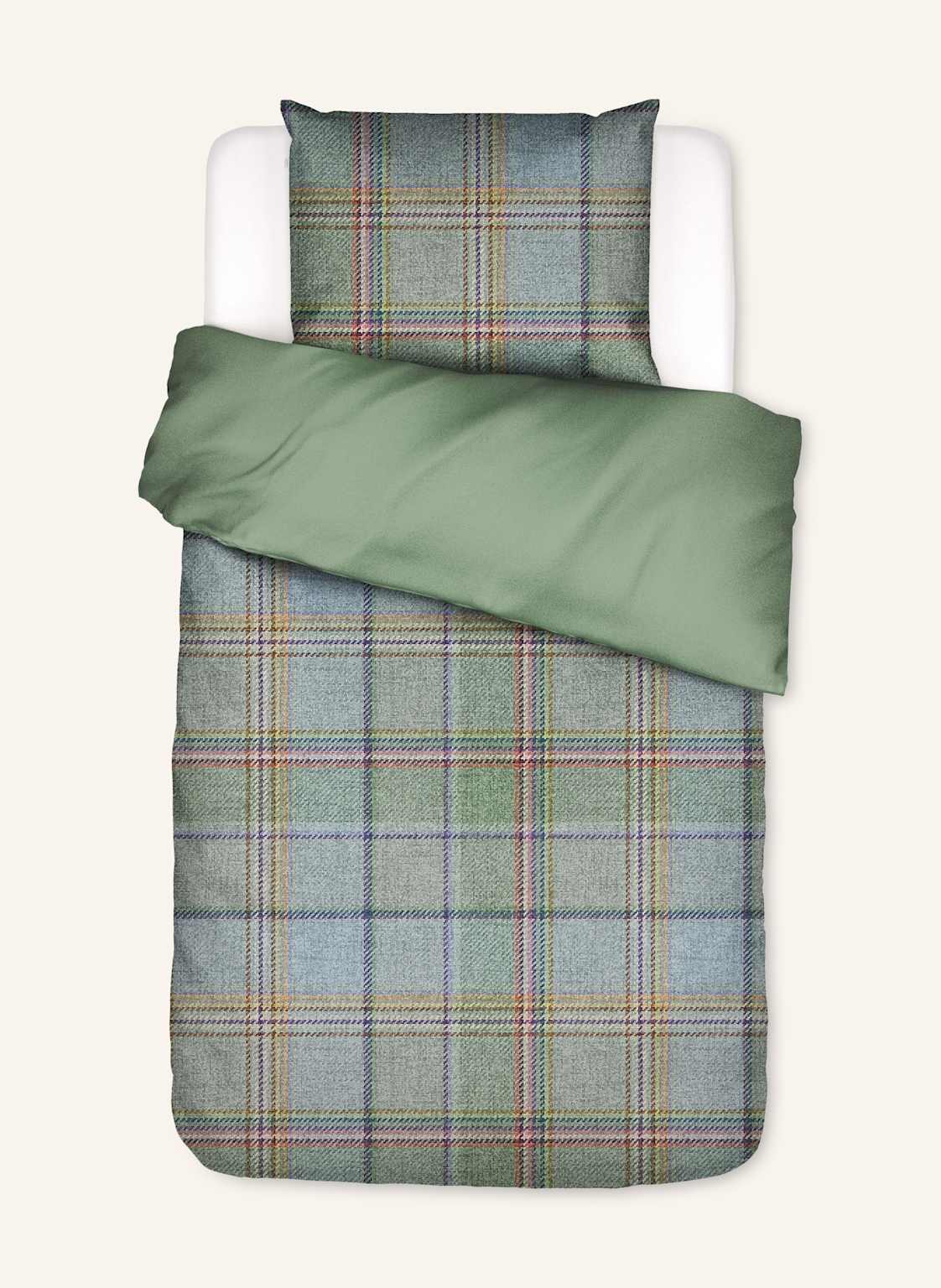 Essenza Bettwäsche Meau gruen von ESSENZA