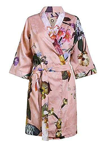 Essenza Damen Bademantel Kimono Fleur Ecru, L = 40, Rose von ESSENZA