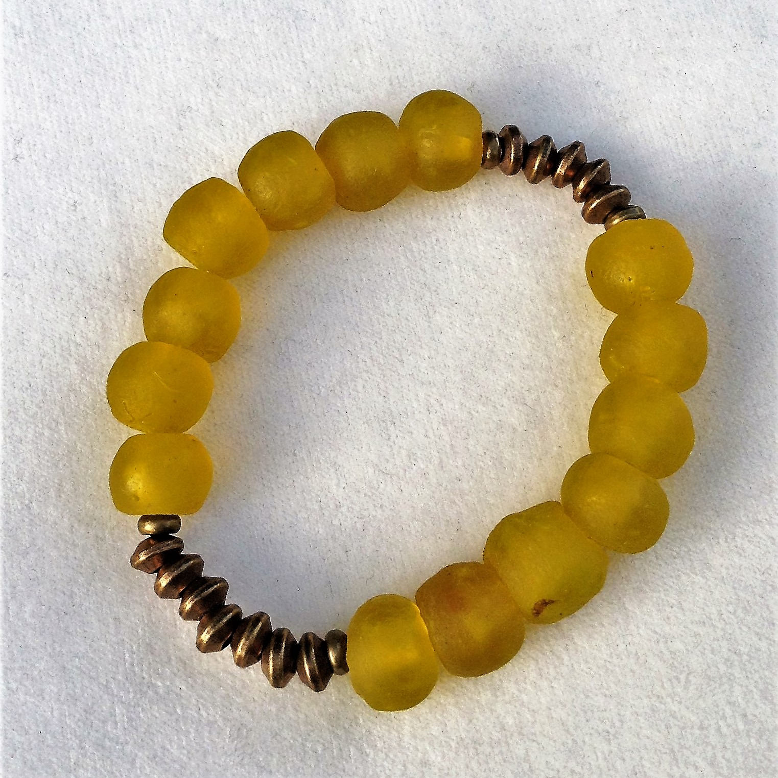Recyeled Ghana Glas Und Messing Perlen | 14mm Recyeled Ghana Glas Und Messing Perlen | 14mm von ESSNBEA