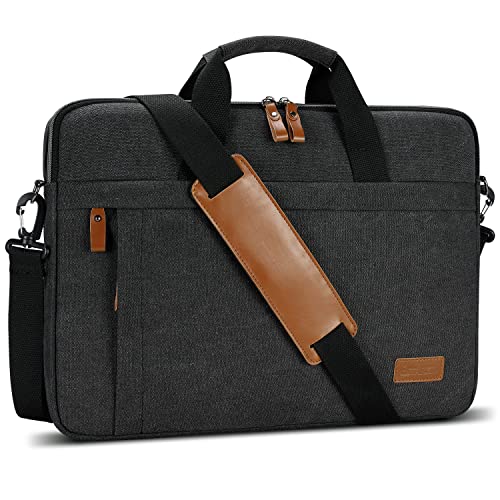 ESTARER Laptoptasche 15.6 Zoll Groß Canvas Aktentasche Herren für Arbeit,College,Reisen,Büro von ESTARER