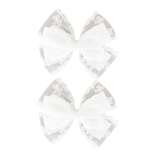 1 x 2 x elegante Haarspange mit Schleife für Damen, Pferdeschwanz-Haarspange von ESTCNK