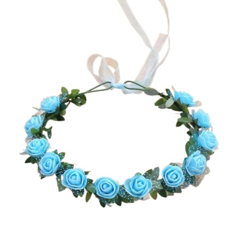 ESTCNK Blumen-Haarbänder für Damen, Braut, Blumenkrone, Blumenkranz, Hochzeit von ESTCNK