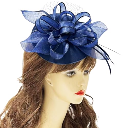 ESTCNK Elegante Haarspangen im Stil der 1920er-Jahre, mit Schleifenband, Kopfschmuck, Fascinator-Accessoire von ESTCNK