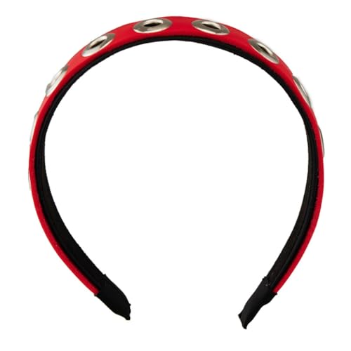 ESTCNK Stilvolle Punk-Nieten, Kopfbedeckung, Leder, Gothic-Haarreif für Cosplay und Partys von ESTCNK