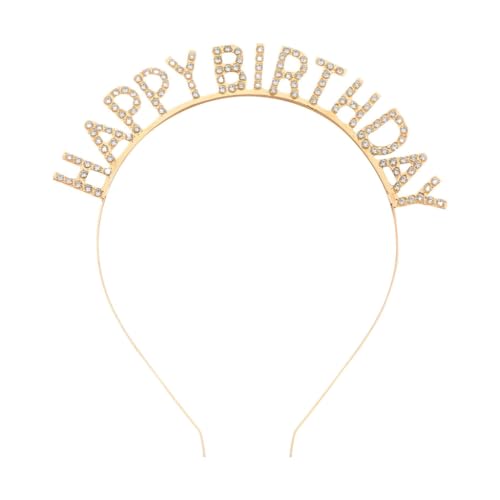 ESTCNK Strass Geburtstag Party Kronen Stirnband Geburtstag Party Kopfbedeckung für Frauen und Mädchen verschiedene Anlässe und Outfits von ESTCNK